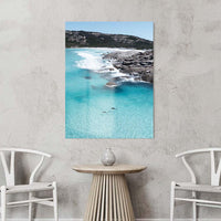 Esperance dolphin print - Western Australia photography - aerial drone photography - frameless acrylic print - premium portrait coastal wall art - fine art ocean photography print - Josh Whiting Photos