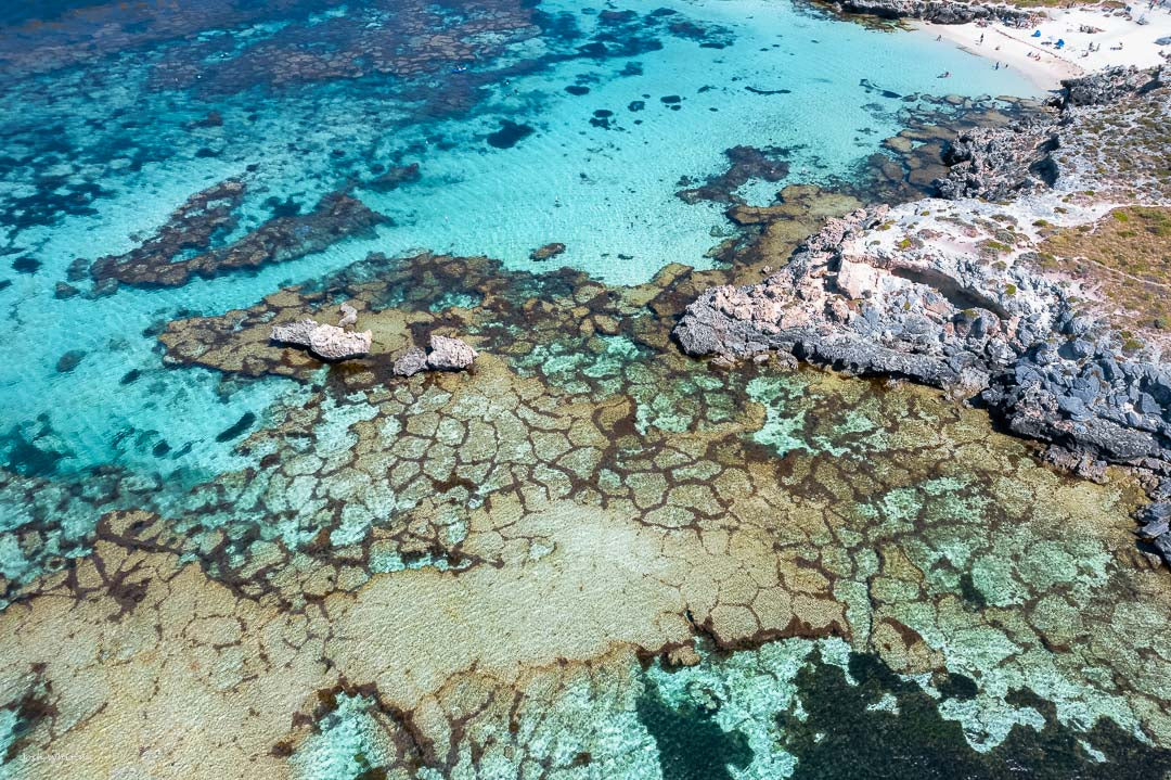 Western Australia Wall Art - Rottnest Island Wall Art - WA - Western Australia - Coastal Wall Art - Oversize wall art - Beach photography Print - Aerial Photography - Aerial Beach Print - Perth Wall Art - Aerial Abstract - Clear Water Print - Tropical wall art