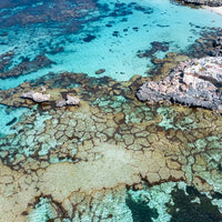 Western Australia Wall Art - Rottnest Island Wall Art - WA - Western Australia - Coastal Wall Art - Oversize wall art - Beach photography Print - Aerial Photography - Aerial Beach Print - Perth Wall Art - Aerial Abstract - Clear Water Print - Tropical wall art