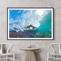 black frame ocean print - framed prints online - black photo frames - framed surf art - sunshine coast printing and framing - Coastal sunset canvas - Seaside wall decor - Oceanic artwork - Coastal retreat prints - Surf culture wall art - Australian coastal decor - Waves crashing print - Surfboard silhouette art - Point Cartright sunset scene - Beach hut wall print - Surfer silhouette artwork - Coastal canvas prints - Ocean-inspired wall decor