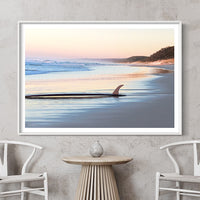 Framed surfboard print - Picture of a surfboard - Online Art Gallery - Surf Art Australia - Australian Beaches - Coastal Decor - Large Coastal Wall Art - Modern Coastal Wall Art
