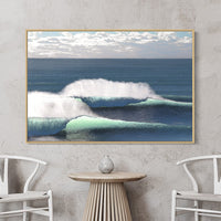 Canvas with oak frame - Local Artwork - Abstract modern Art - Abstract Beach Art - Beach abstract Art - Framed Canvas Prints online - Buy original art online - Australian prints