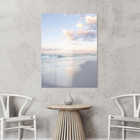 Sunshine Coast pastel wave photography - soft neutral beach print - frameless acrylic print - premium portrait coastal wall art - serene beach photography print - Australian wall art - Josh Whiting Photos