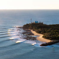 Aerial view of Point Cartwright, Sunshine Coast, Queensland - Carties surf break - fine art coastal landscape photography Josh Whiting
