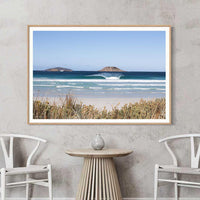 Esperance Western Australia surf photography - right hand beach break - oak framed print - extra large coastal wall art - wave photography print - Cape Le Grand WA - Josh Whiting Photos