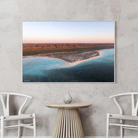 Turquoise Bay Ningaloo Reef - Coral Coast WA aerial photography - white floating frame canvas print - coastal wall art - Hamptons coastal home decor - affordable wall art - Josh Whiting Photos