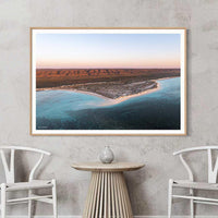Turquoise Bay Exmouth Western Australia - Ningaloo Reef aerial drone photography - oak floating frame framed print - coastal wall art - fine art photography print - Josh Whiting Photos
