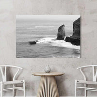 Black and white sea stack Eyre Peninsula - South Australia coastal photography print - gallery wrap canvas - large format coastal wall art - surf pictures for sale - ocean photography print - Josh Whiting Photos