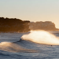 Original coastal photography print, surf breaking at Bronte Beach, Sydney eastern suburbs
