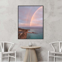 Black floating frame canvas, Ningaloo Reef wall art of Coral Bay Western Australia