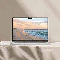 Digital wall art download, printable landscape photography of the Reef Beach rainbow