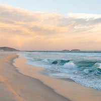Original landscape photography print, a rainbow over Reef Beach at Bremer Bay