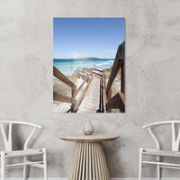 Acrylic beach photography print, glossy Western Australia coastal wall art