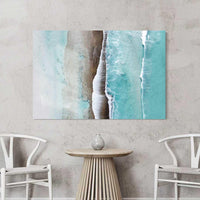 High gloss acrylic print, museum quality finish that makes the turquoise water pop