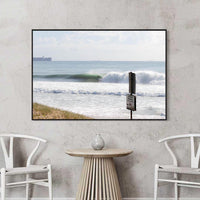 This black floating frame canvas of Wurtulla Beach makes a bold, modern surf print for a feature wall