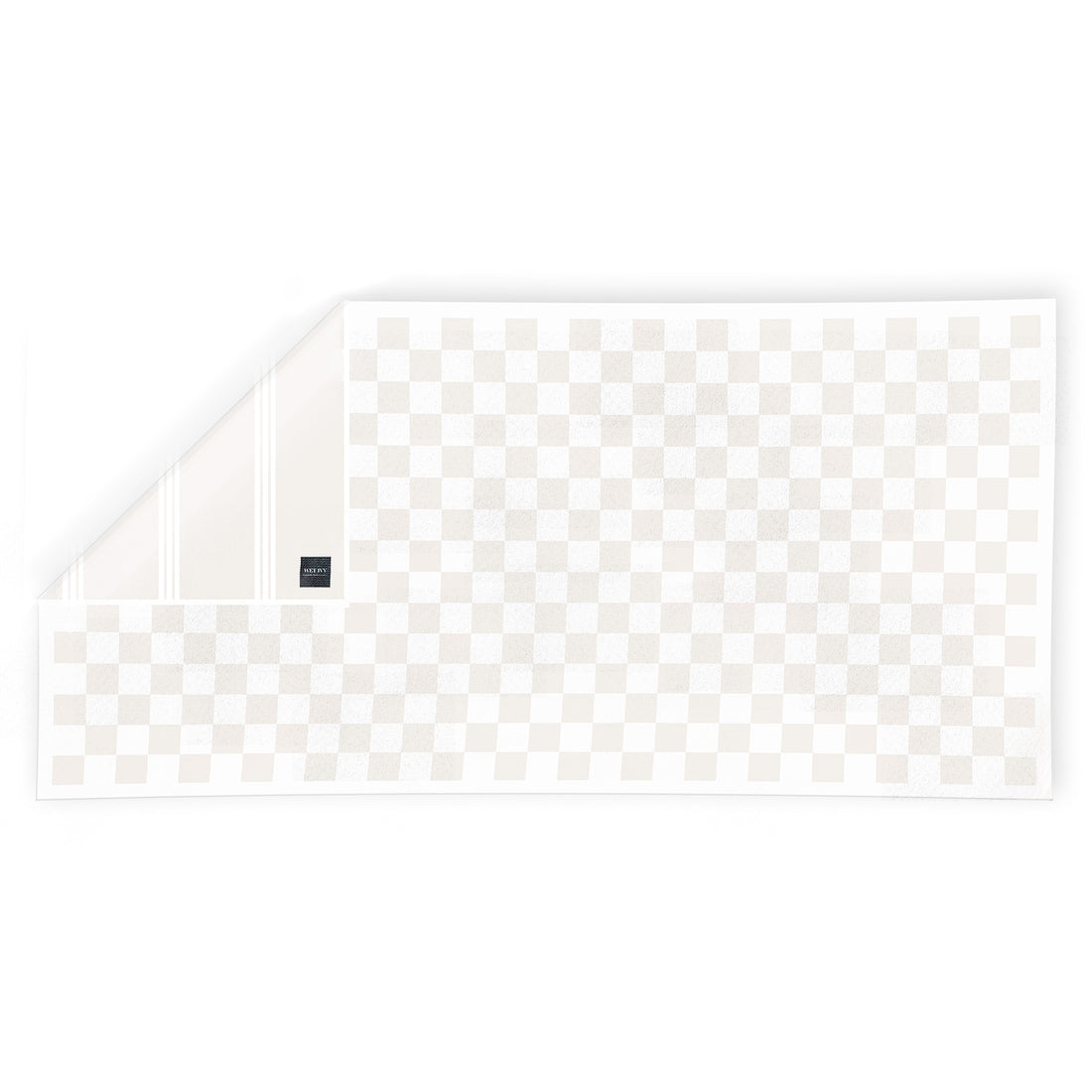cream beach towel - wet ivy towels - wet ivy sand free beach towel - fast dry towel - fast drying beach towel - checkered beach towel - checkered towel - cream checker towel - striped beach towel - towel with stripes - large beach towel - microfibre beach towel - youthful beach towel - plain beach towels - minimalistic towel 