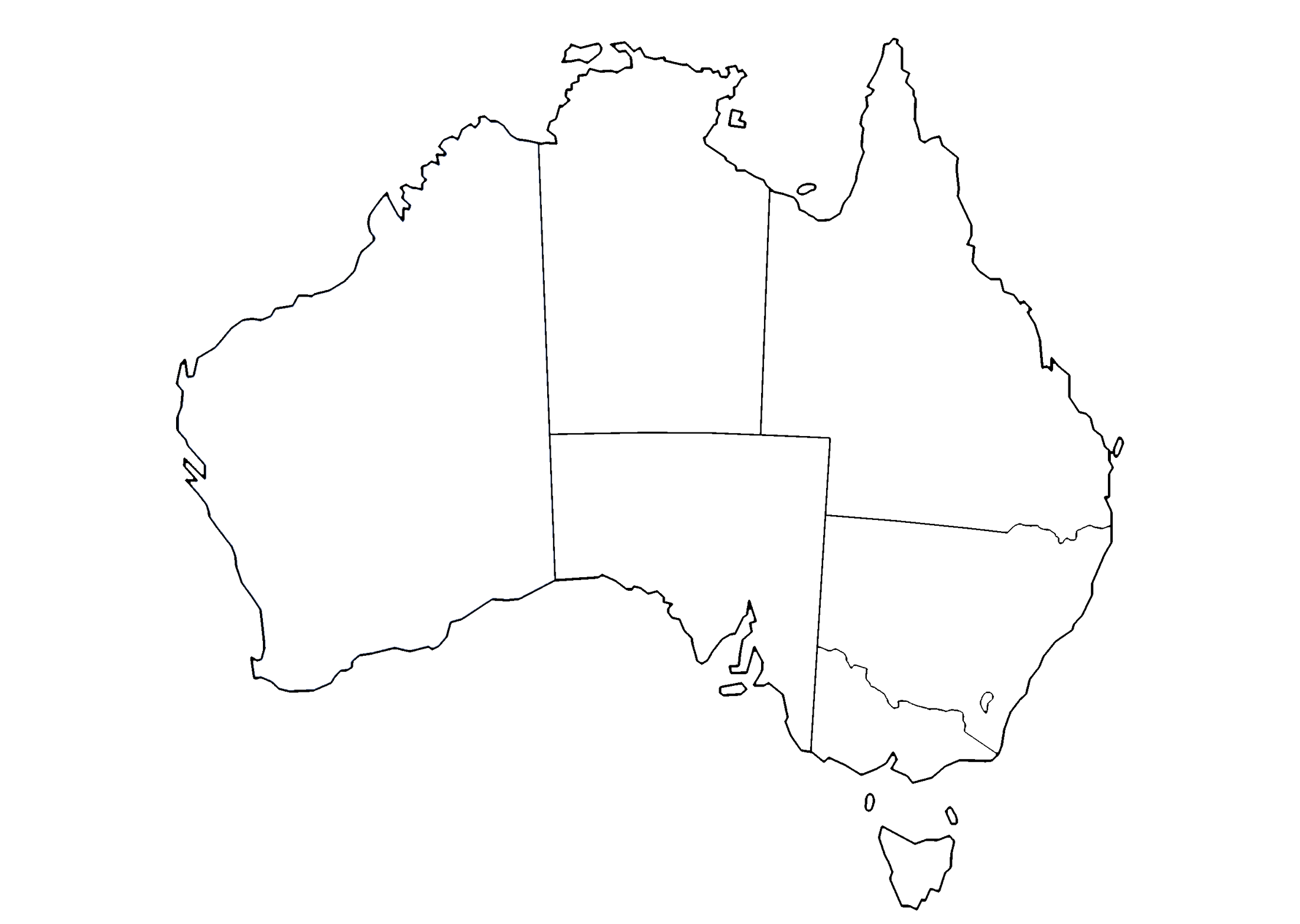 Australia shop by location map