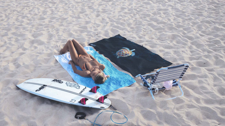 Sand Free Eco Beach towel by local Australian Artist Josh Whiting - Personalised Beach Towels - Sand Free Beach Towels - Microfibre towel - Eco Friendly Beach Towel - Lightweight travel towel