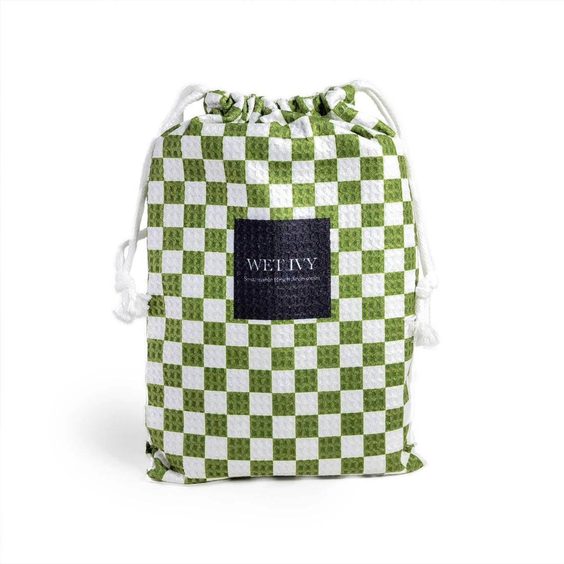 towel with bag - green checkered towel - olive beach towel - green swimming towel - waffle material towel - best quick dry towels for camping - travel towels online - light weight towels - compact travel towels