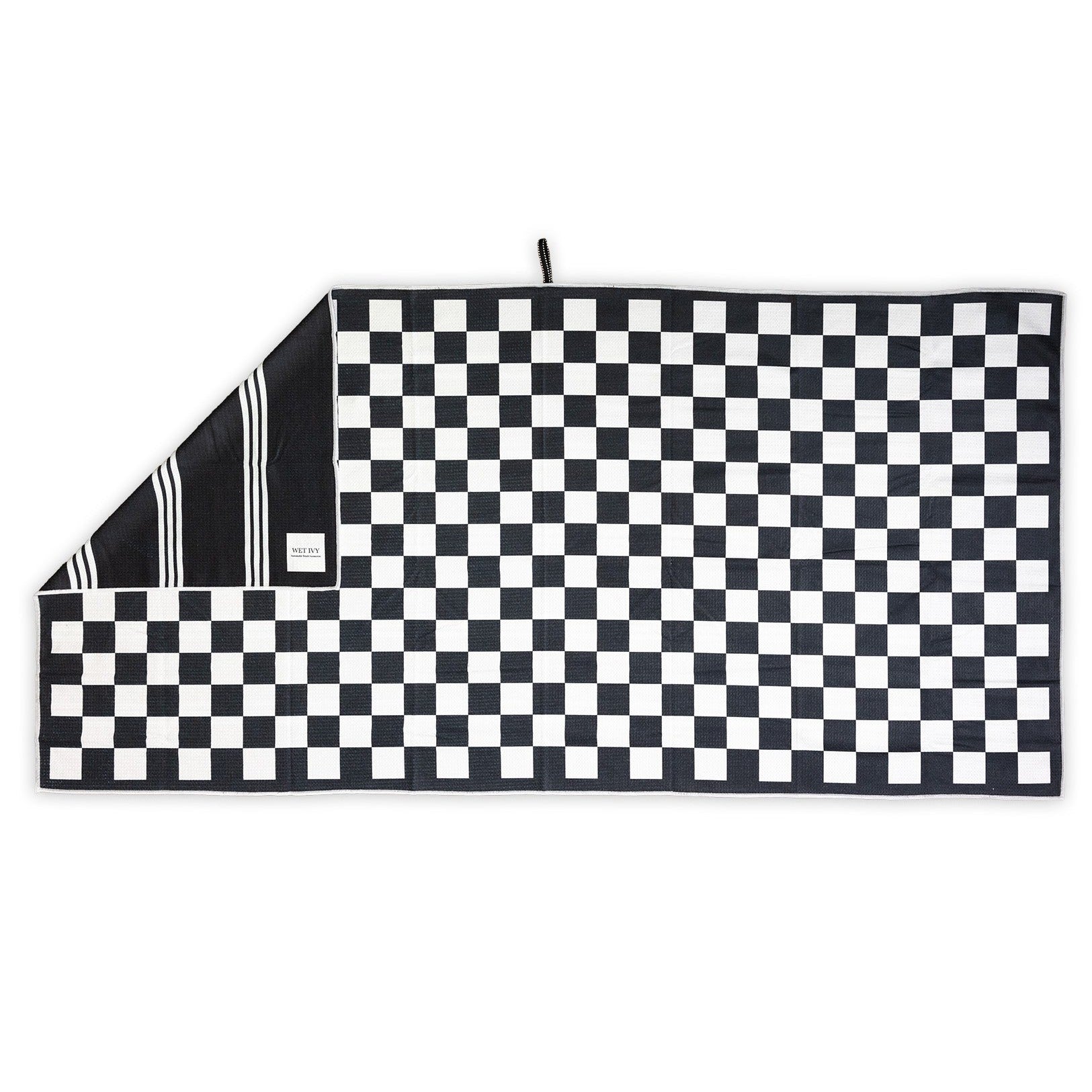 Beach Towels - Quick dry travel towels - Black & White checker towel ...