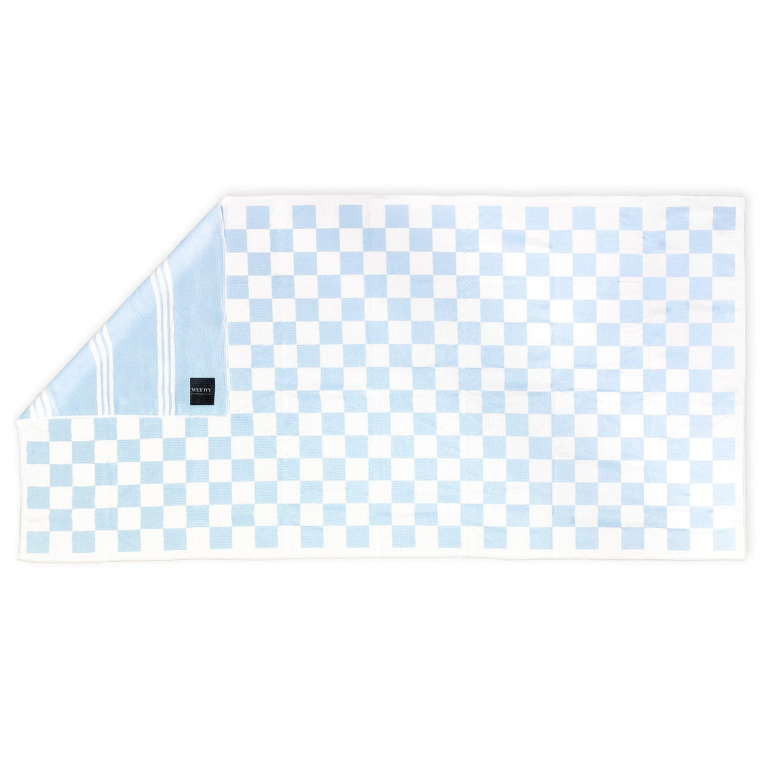 Sand Free Beach Towel - Checkered Beach Towel - Quick Dry Towel - Blue Beach towel - Blue Checker beach towel - blue checker towel - checkered beach towel - eco friendly beach towel - wet ivy towel - quick drying towel - best travel towels 