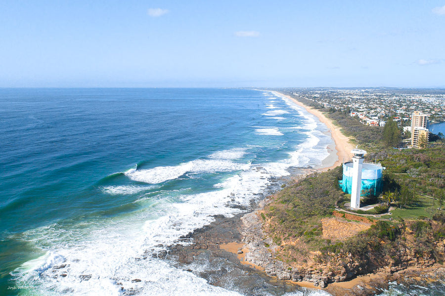 Aerial photography Sunshine Coast - Australian Watertanks - Painted Water Tank - Point Cartwright picture - Sunshine Coast Wall Art
