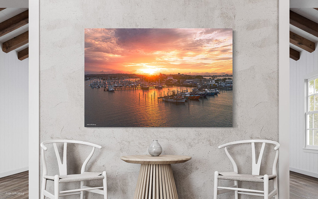 Acrylic photo Print - Canvas Prints Australia - Canvas Prints online - Acrylic mounting Australia - Nautical Artwork - orange themed prints