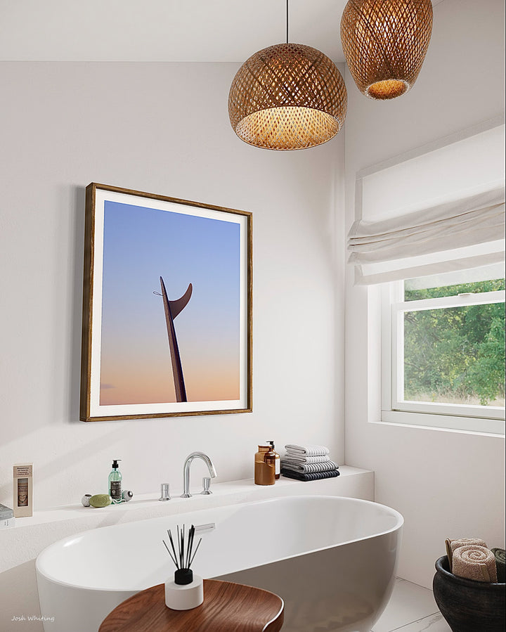 Bathroom Wall Art - Interior Design Sunshine Coast - Photography Sunshine Coast - Surfboard Wave Art