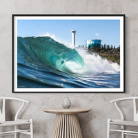 Black Framed print - Wave Art Framed - Point Cartwright - Surf Art - Beach Photography - Surfing Queensland - Surfing Australia - Best Surf Photographers
