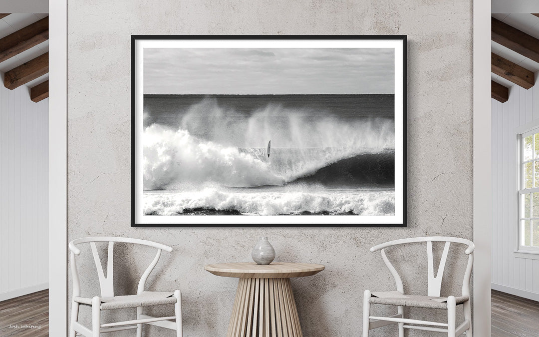 Surf Photography Print Black and White Wall Art Sunshine Coast Art Josh Whiting Photos