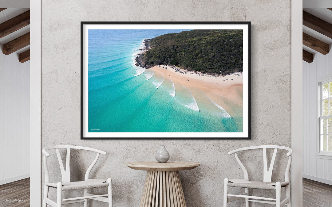 Modern Art Prints - Wall Canvas - Fine Art Prints - Photo to Canvas - Art Prints Online - Surfing Australia - Best Surf Breaks - Double Island Camping - Wall Art - Beach Prints - Cheap Beach Art - Australian photography Prints - Landscape Wall Art