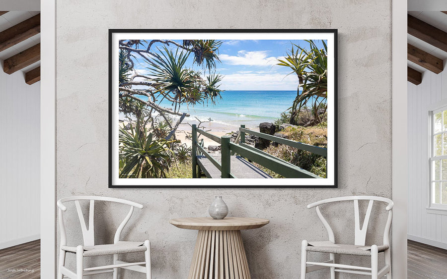Australian Landscape Photography Prints - Cabarita Beach - Cabarita Wall Art - Black Frame Prints - Coastal Artwork with frame - Beach Entrance Australia - Coastal Homewares - Beach Scenes