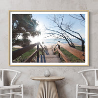 Custom Wall Art - Digital File Art Download - Neutral Wall Art - Beach canvas - Stairway beach print - Stair case to the beach - Sunshine Coast - Sunshine Coast Wall Art - Australian Wall Art - Stairway Heaven - 