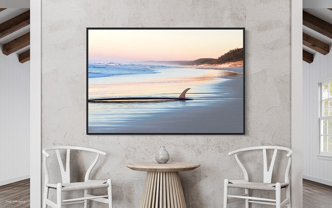 Stretched Canvas Prints Online - Purchase Canvas Prints Online - Framed Canvas Art - Wall Art Australia - Art Prints - Sunshine Coast Wall Art - Coastal Art Prints - Prints of the beach - Beach Photography - Minimal Wall Art - Neutral Art Prints - Coastal Wall Print - Photography Sunshine Coast - Black floating frame around a stretch canvas - Australian Photographer and Videographer
