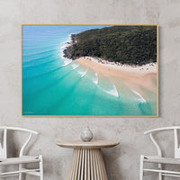 Framed Ocean Art - Australian Wave Art - Surfing Australia - Lines - Point Break Surfing - Wall Art Noosa - National Park Imagery - Australia Surf Art - Coastal Wall Art - Island Wall Art - Island photography Print - 4x4 prints - 4wd Wall Art