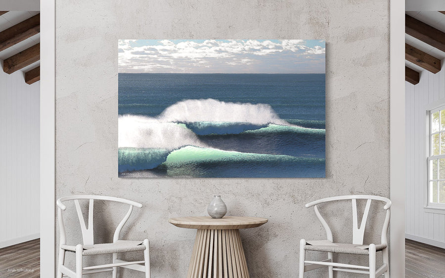 Coastal Abstract Art - Light modern wall art - Coastal Interior design - beach style artwork - Sunshine Coast Photography Prints - Prints of blue clear waves - Swell on the Sunshine Coast - Original Artwork - Acrylic Prints online - Buy prints online