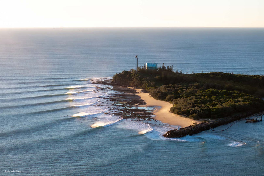 Aerial view of Point Cartwright, Sunshine Coast, Queensland - Carties surf break - fine art coastal landscape photography Josh Whiting