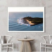 Point Cartwright Sunshine Coast QLD - aerial coastal landscape photography - white framed landscape print - Hamptons wall art - large format framed print Australia - Queensland photography print - Josh Whiting Photos
