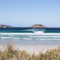 ight hand beach break Esperance Western Australia - surf photography - Cape Le Grand WA - granite islands - coastal scrubland - wave photography print - Josh Whiting Photos