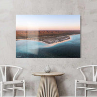 Ningaloo Reef Exmouth WA - UNESCO World Heritage coastal photography - frameless acrylic print - premium large format wall art - aerial drone photography print - Josh Whiting Photos