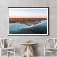 Turquoise Bay Exmouth - Coral Coast Western Australia drone photography - black floating frame framed print - buy wall art online - archival fine art print - biophilic wall art - Josh Whiting Photos