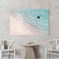 Ningaloo Reef sea turtle - UNESCO World Heritage marine photography - frameless acrylic print - premium large format wall art - soft neutral coastal photography print - Josh Whiting Photos