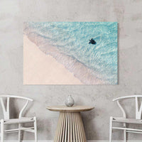 sea turtle Turquoise Bay Exmouth - Ningaloo Reef Coral Coast - gallery wrap canvas print - large format coastal wall art - nature photography print - buy canvas prints online - Josh Whiting Photos