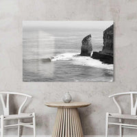 Eyre Peninsula sea stack photography - black and white coastal print - frameless acrylic wall art - South Australia fine art photography - premium acrylic prints Australia - contemporary wall decor - Josh Whiting Photos
