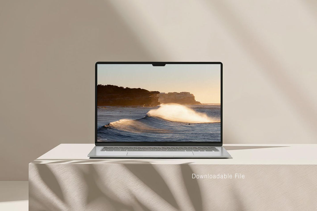 Digital wall art download, printable Sydney surf photography of Bronte Beach