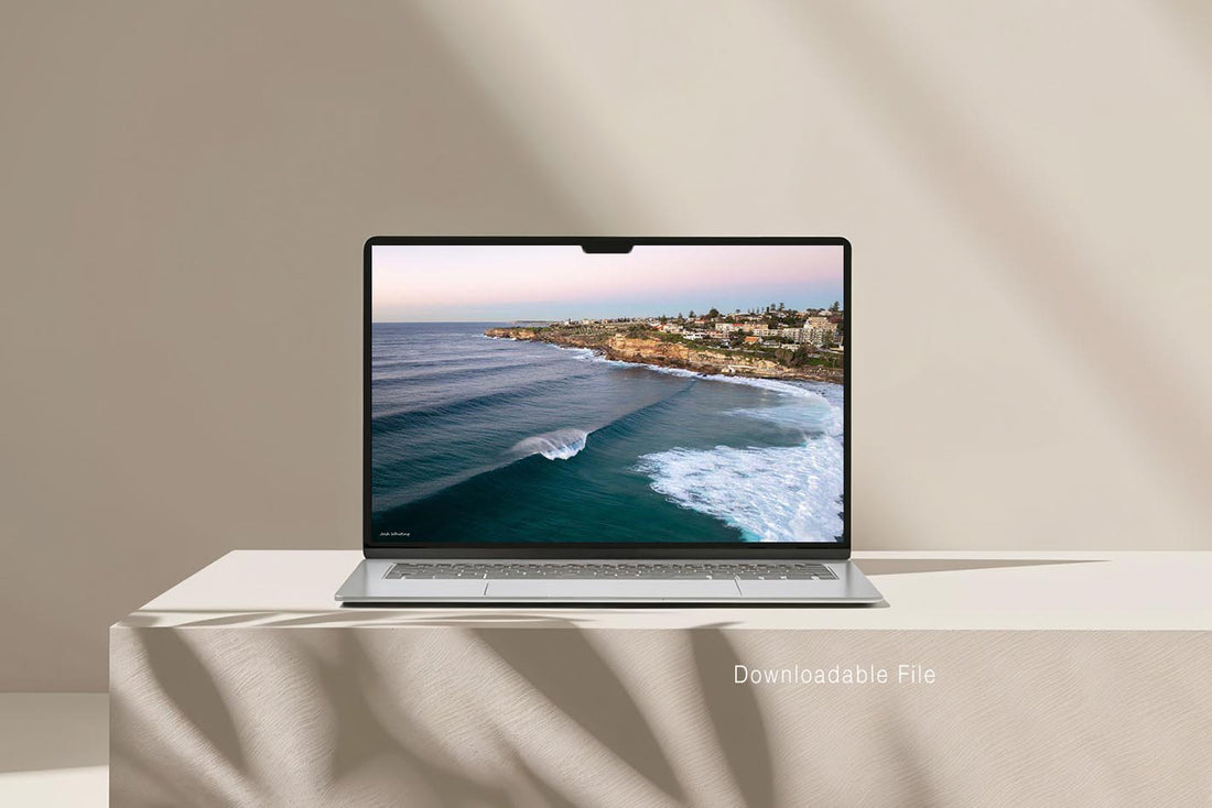 Digital wall art download, printable Sydney sunrise photography of Bronte Beach
