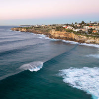 Original coastal photography print, sunrise over Bronte Beach, Sydney eastern suburbs