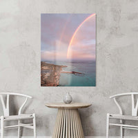 Acrylic sunset photography print, glossy Western Australia coastal wall art of Coral Bay