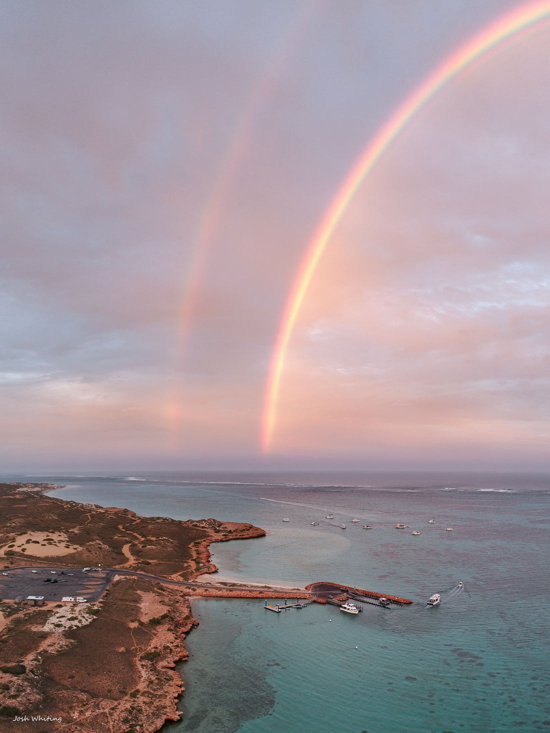 Original coastal photography print, sunset over Coral Bay on Ningaloo Reef, Western Australia