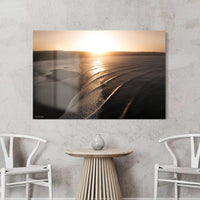 High gloss, frameless acrylic print of the point break at Double Island Point, vivid colour for a modern coastal wall